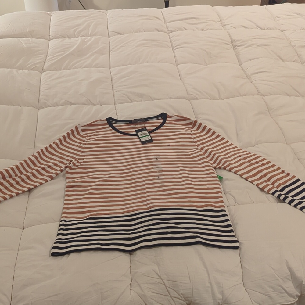 Women's Tommy Hilfiger striped shirt. New with tags. Size large